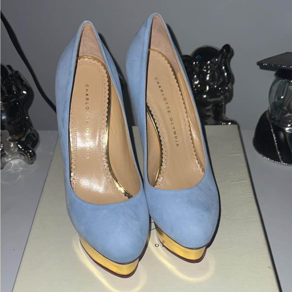 #BLUE #PLATFORMHEEL #PUMPS #6INCHHEELS